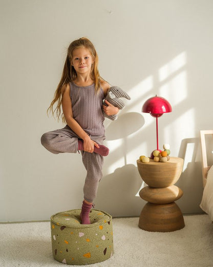 Wigiwama Terrazzo Pouffe - Green