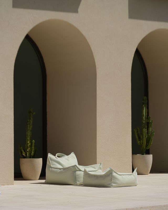 Wigiwama Outdoor Square Ottoman - Green