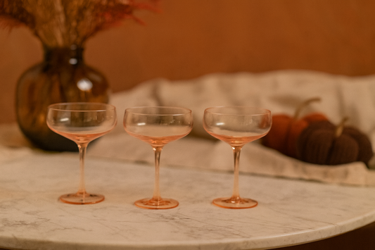 Amber Coupe Glass Set of 4
