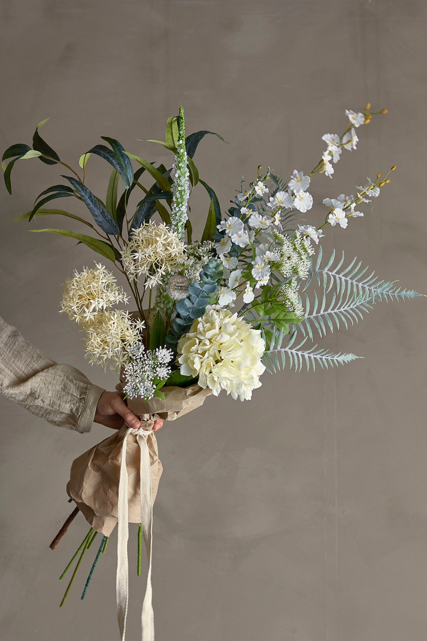 Symphony Artificial Bouquet Large White