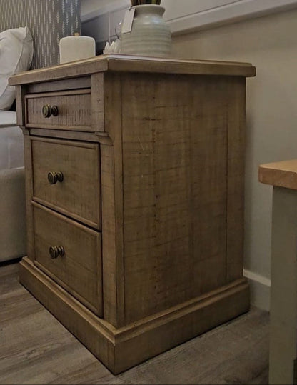Manor 3 Drawer Bedside Table