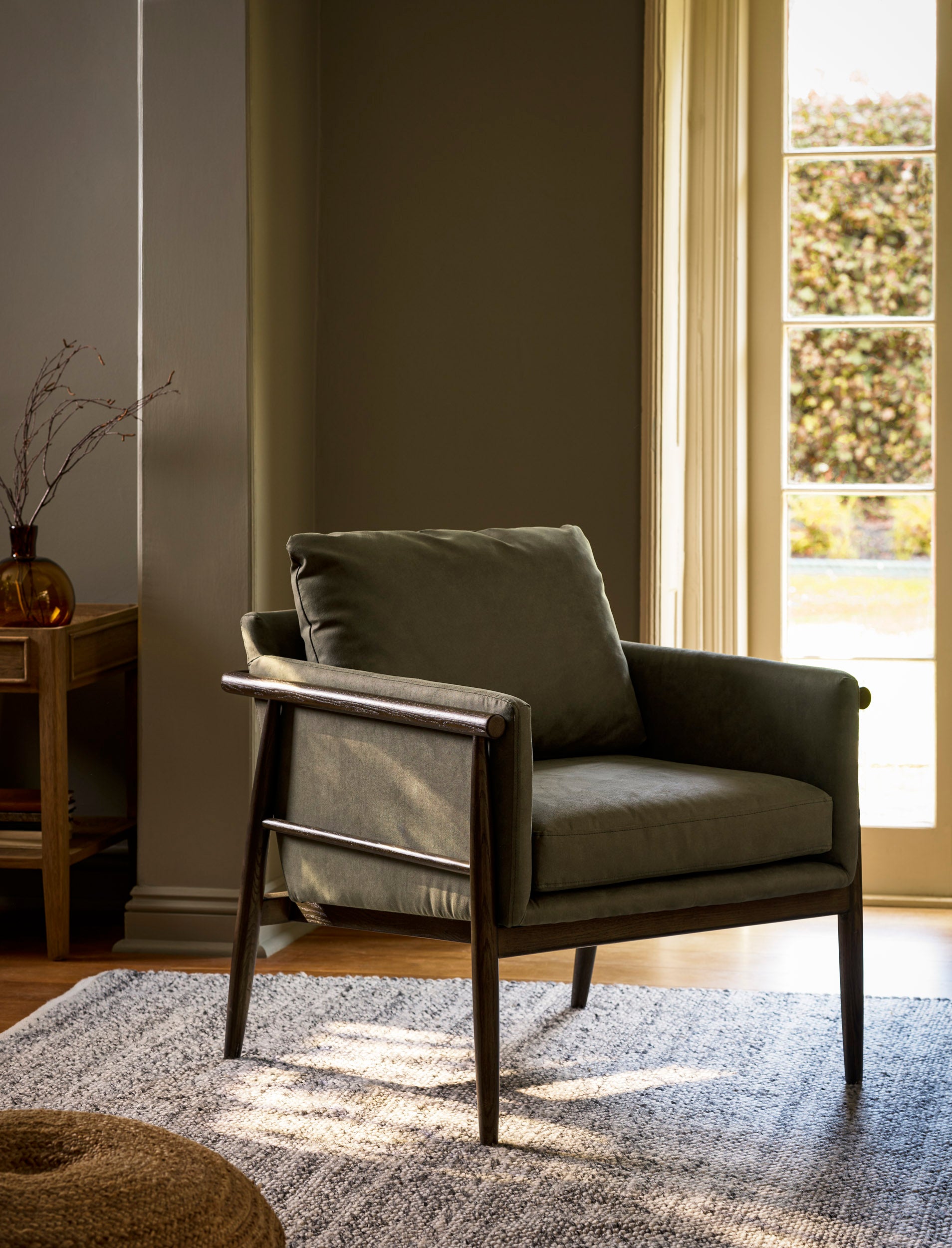 Kennington Armchair Olive Green - Sofas & Chairs - Garden Trading -