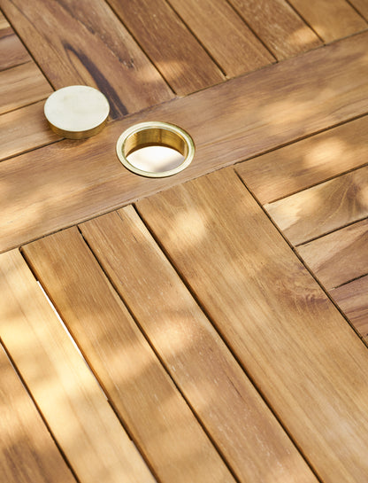 Churn Teak Round Table 90cm - Tables & Sets - Garden Trading -