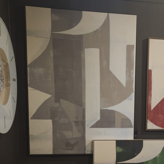 Neutral Abstract Framed Canvas