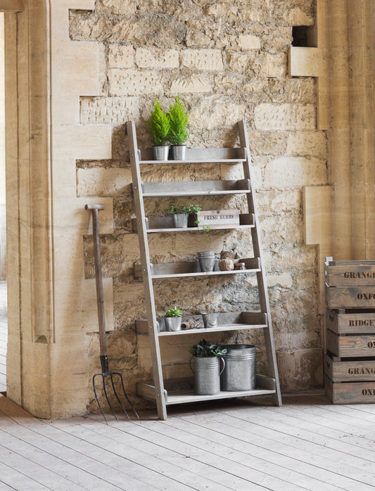 Aldsworth Shelf Ladder Wide Natural - Outdoor Storage - Garden Trading -