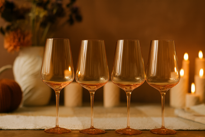 Amber Wine Glass Set of 4