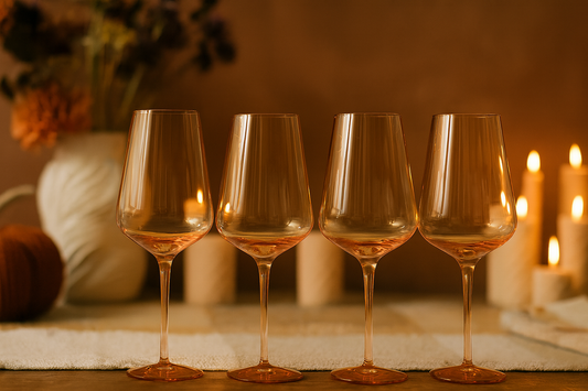 Amber Wine Glass Set of 4