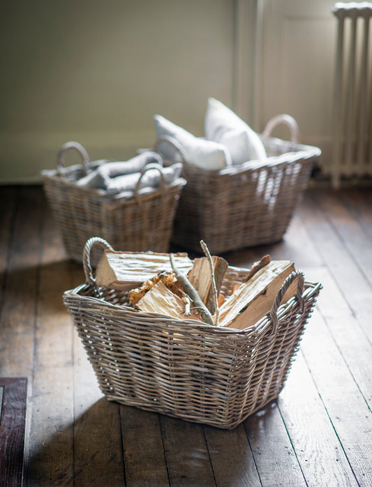 Bembridge Storage Baskets with Handles Set of 2 Natural - Baskets - Garden Trading -