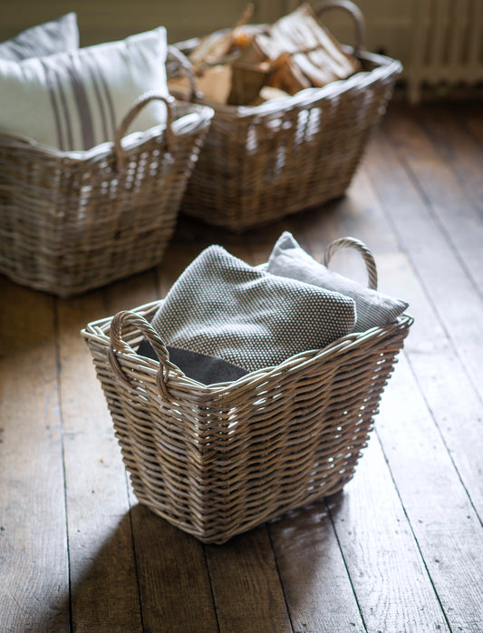 Bembridge Storage Baskets with Handles Set of 2 Natural - Baskets - Garden Trading -