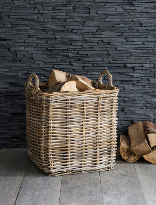 Bembridge Square Baskets Set of 2 Natural - Log Storage & Baskets - Garden Trading -