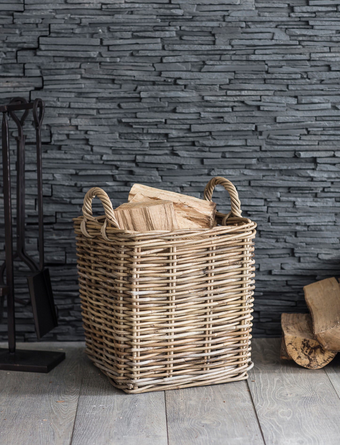 Bembridge Square Baskets Set of 2 Natural - Log Storage & Baskets - Garden Trading -