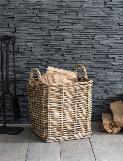 Bembridge Square Baskets Set of 2 Natural - Log Storage & Baskets - Garden Trading -