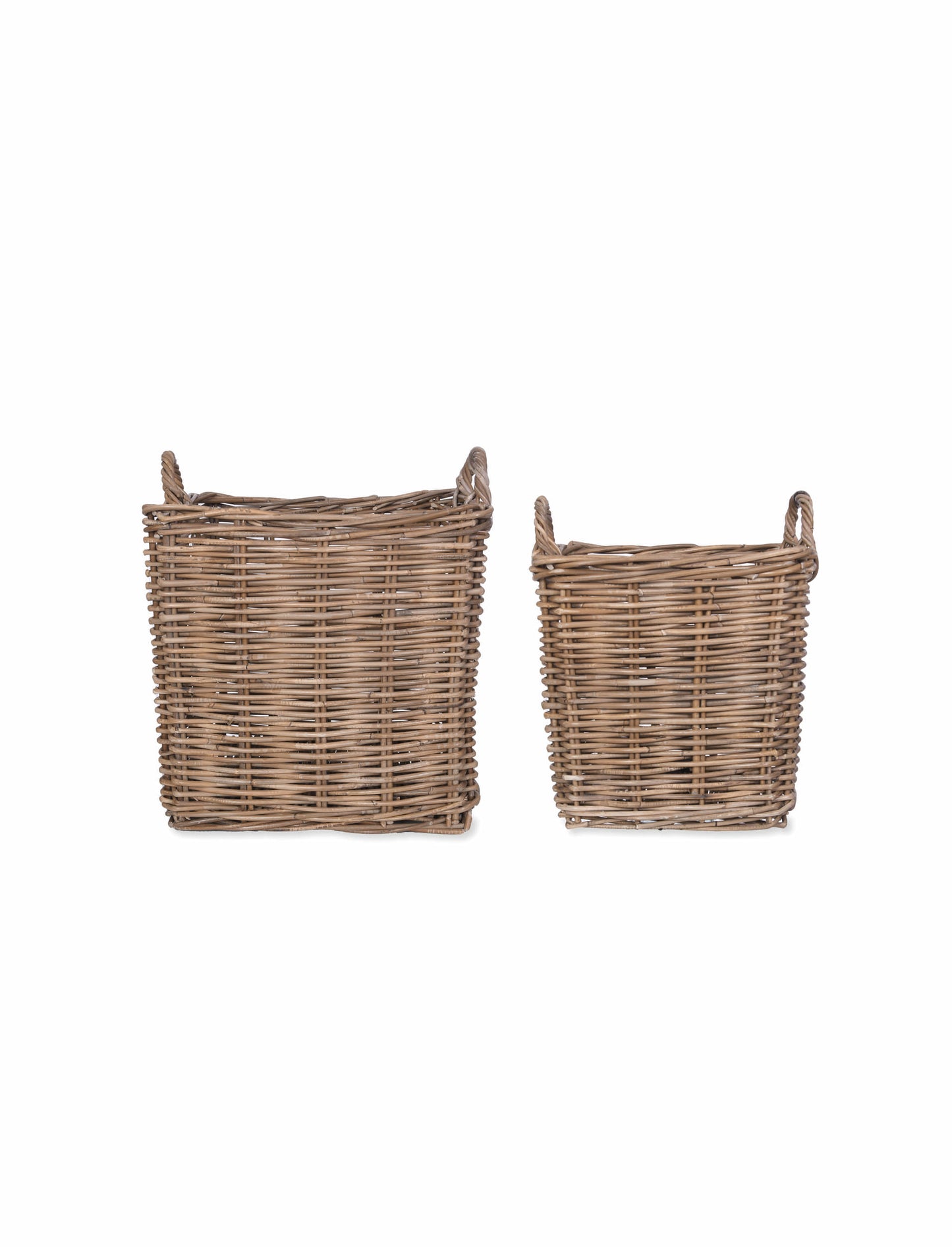 Bembridge Square Baskets Set of 2 Natural - Log Storage & Baskets - Garden Trading -