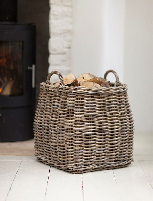 Bembridge Tapered Basket Natural - Log Storage & Baskets - Garden Trading -
