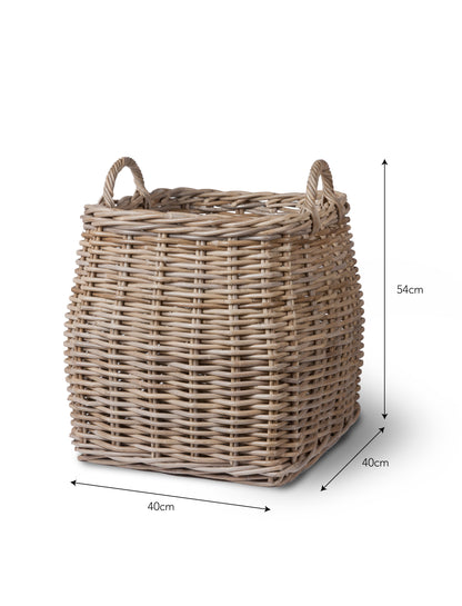 Bembridge Tapered Basket Natural - Log Storage & Baskets - Garden Trading -