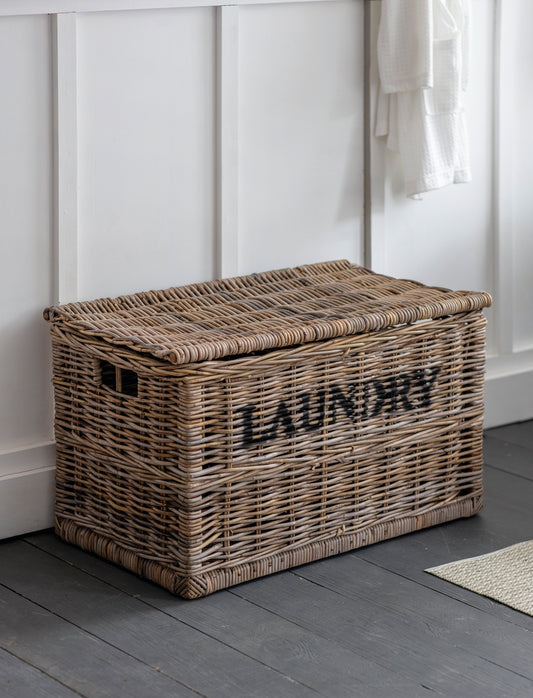 Bembridge Dark & Lights Laundry Chest Natural - Storage & Shelving - Garden Trading -