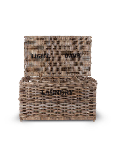 Bembridge Dark & Lights Laundry Chest Natural - Storage & Shelving - Garden Trading -