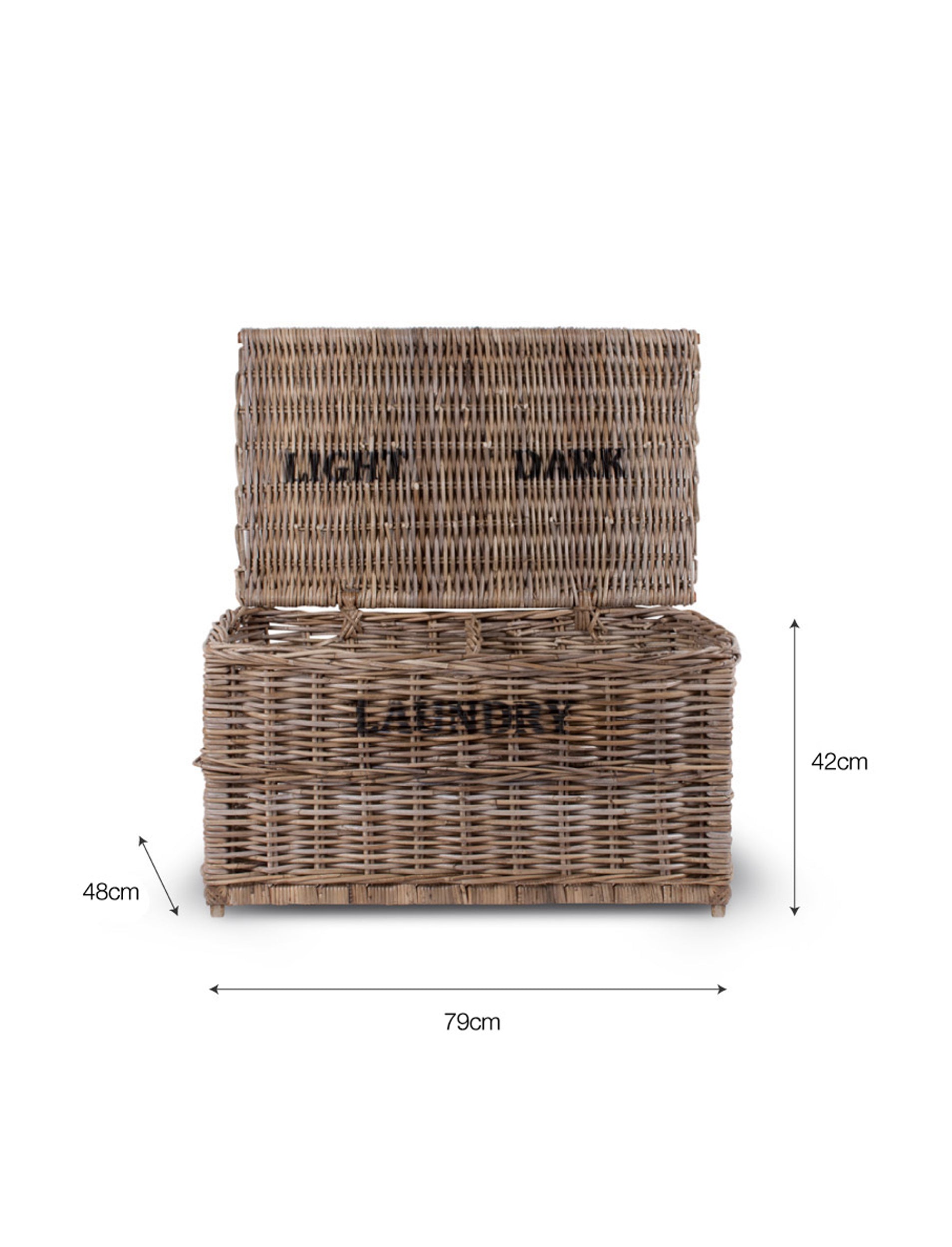 Bembridge Dark & Lights Laundry Chest Natural - Storage & Shelving - Garden Trading -