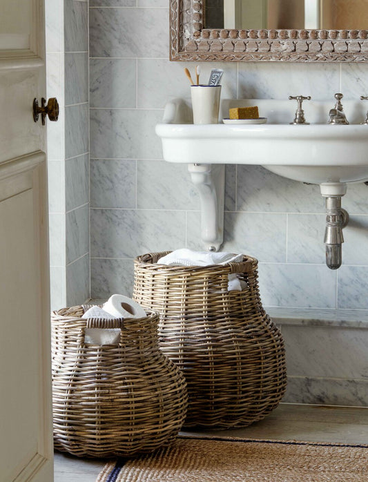 Bembridge Round Storage Baskets Set of 2 - Baskets - Garden Trading -