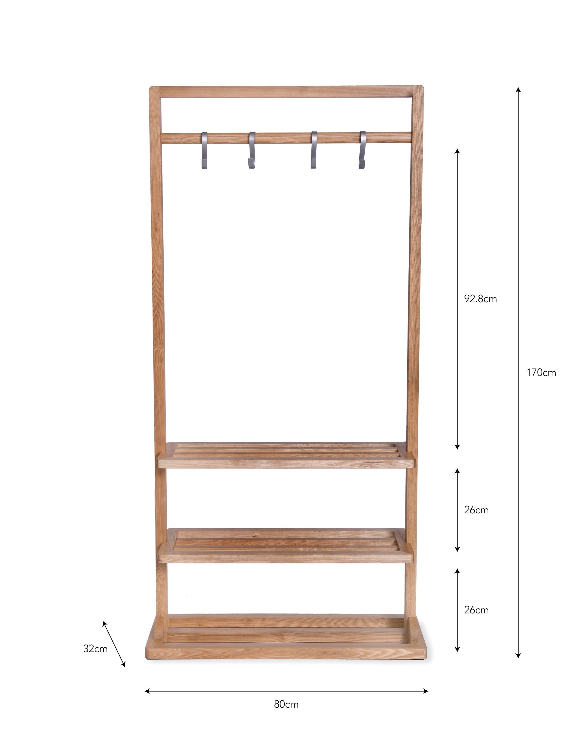 Boscombe Clothes Rail Natural - Coat Stands & Hooks - Garden Trading -