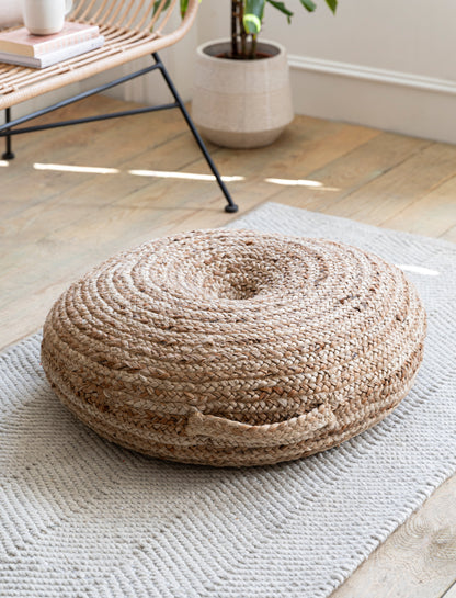 Cerney Floor Cushion Small Natural - Cushions, Throws & Seat Pads - Garden Trading -