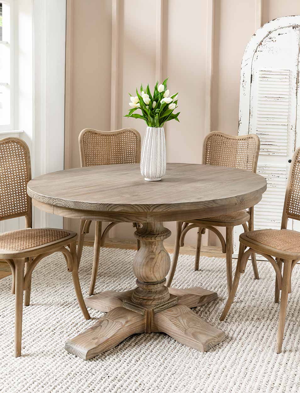Topsham Round Dining Table Natural