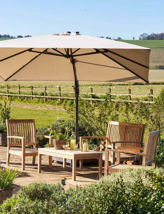 Comfort Teak 4 Seater & Coffee Table Set - Tables & Sets - Garden Trading -