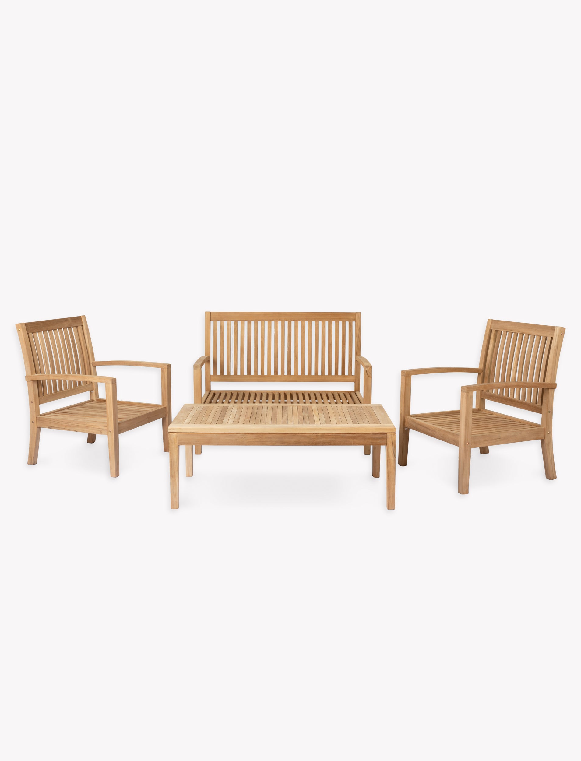 Comfort Teak 4 Seater & Coffee Table Set - Tables & Sets - Garden Trading -