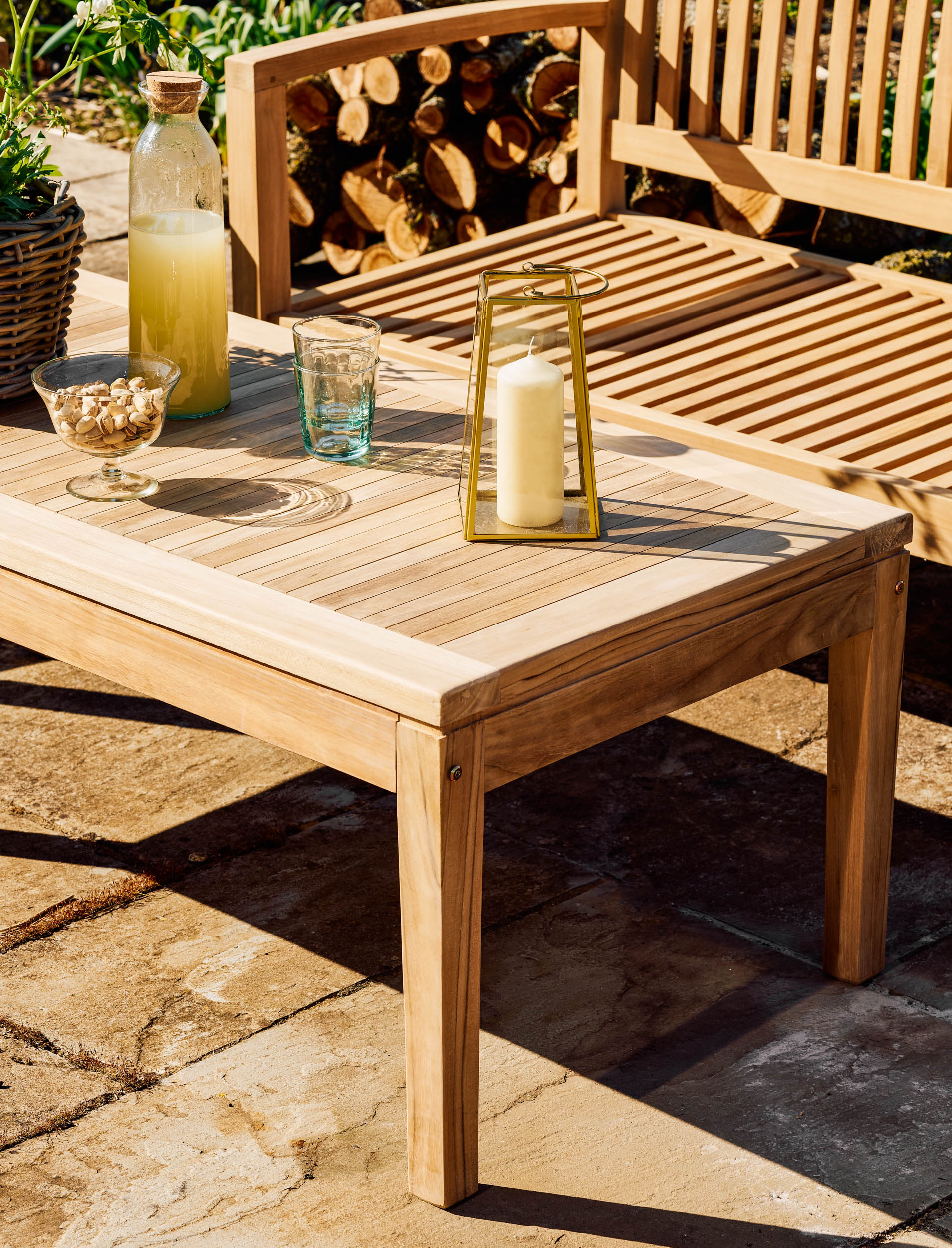 Comfort Teak 4 Seater & Coffee Table Set - Tables & Sets - Garden Trading -