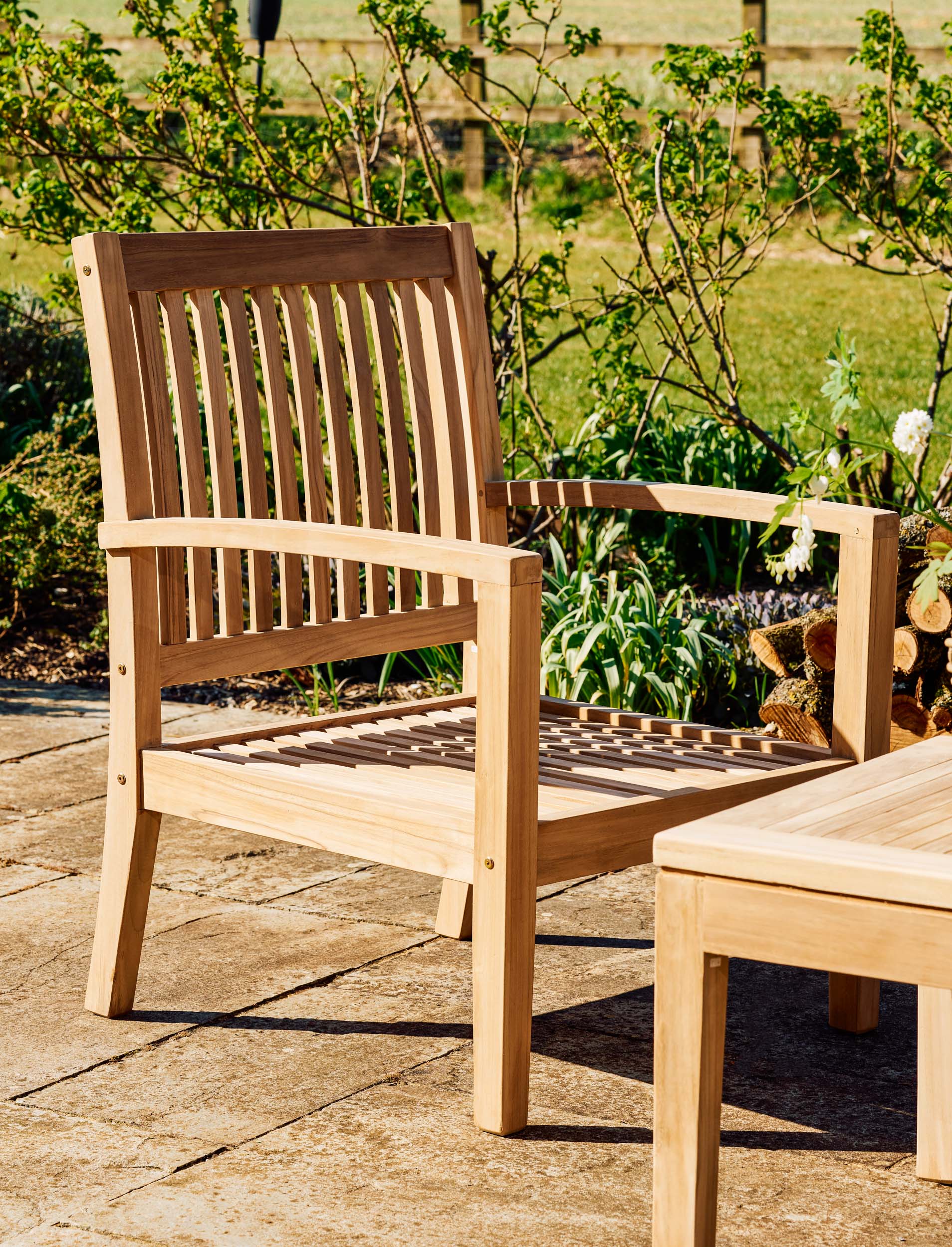 Comfort Teak 4 Seater & Coffee Table Set - Tables & Sets - Garden Trading -