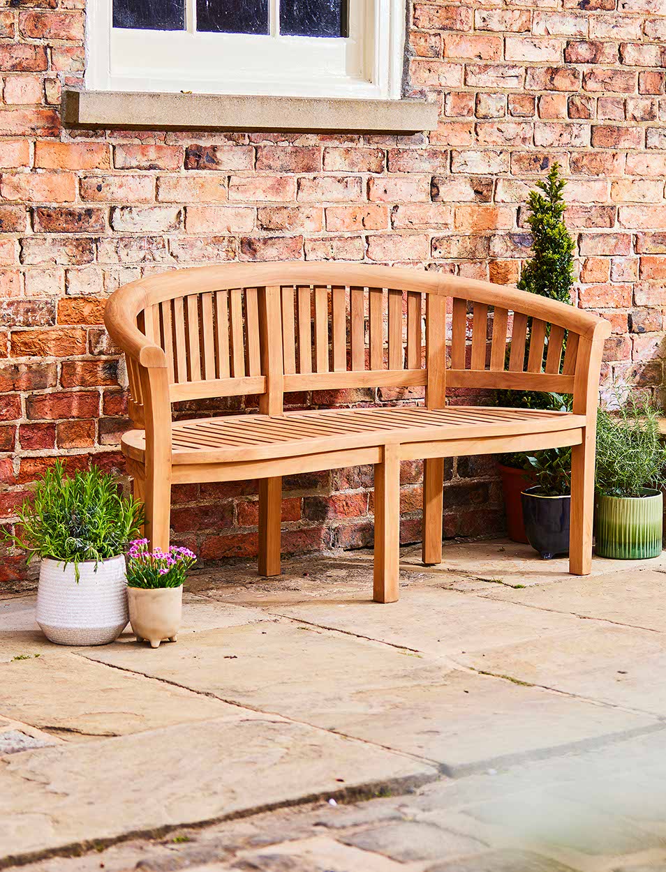 Crummock Teak Bench 3 Seater 160cm - Chairs & Loungers - Garden Trading -