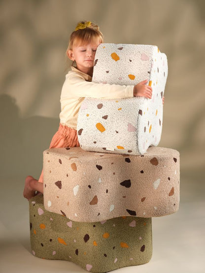 Wigiwama Terrazzo Cloud Pouffe - Green