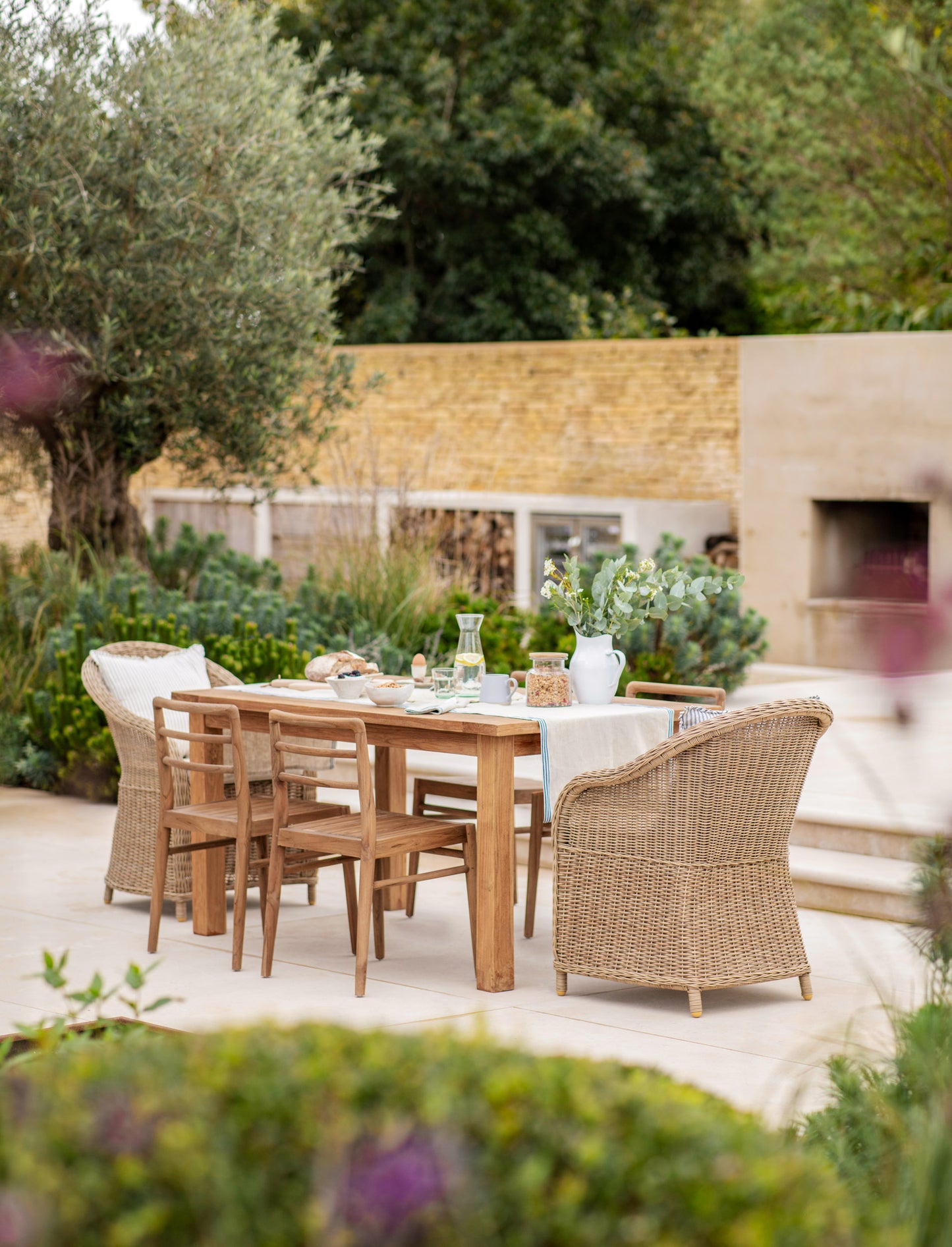 St Mawes Dining Chair Set of 2 Natural - Chairs & Loungers - Garden Trading -