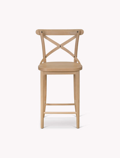 Ferndale Cross Back Bar Stool Natural