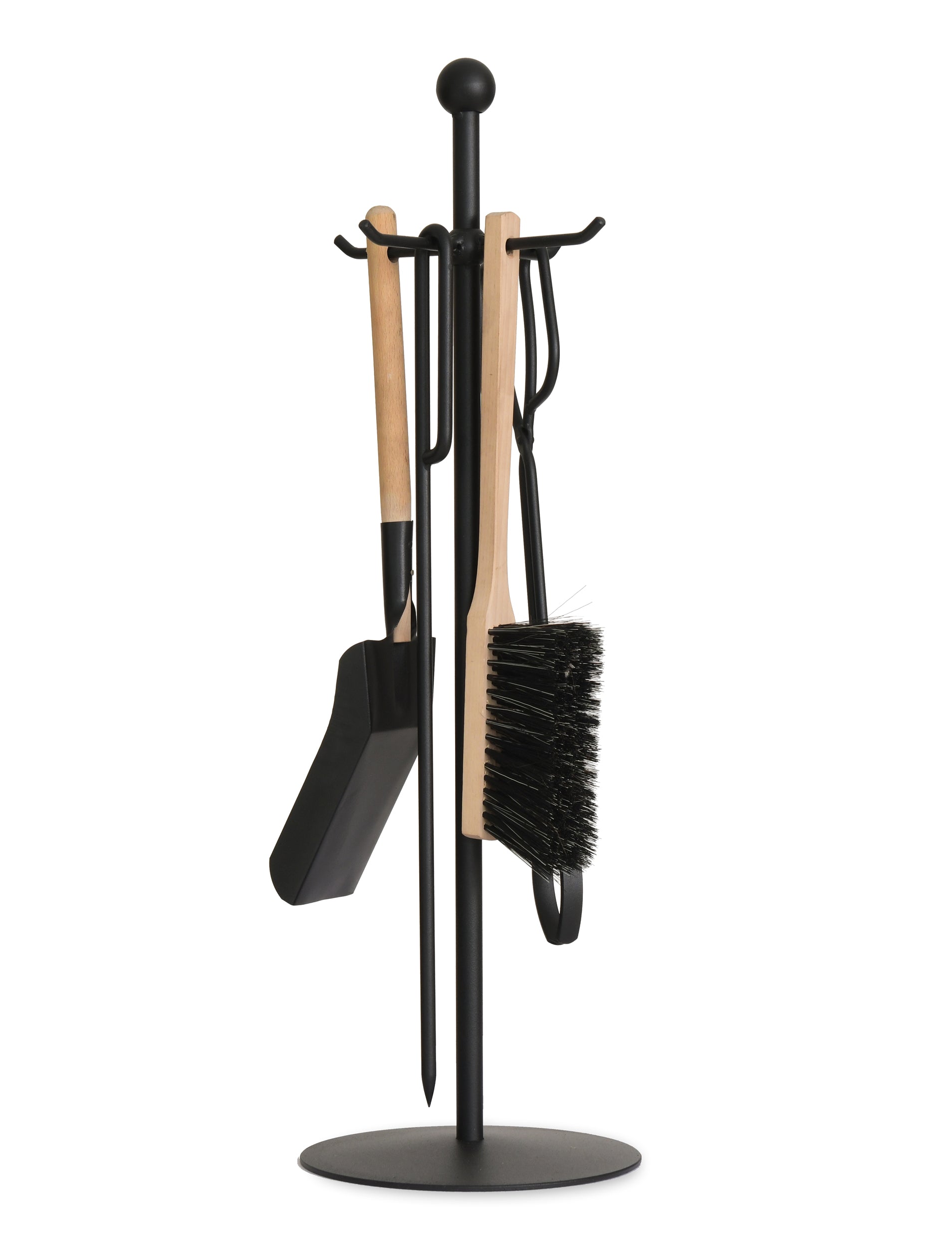 Jutland Fireside Tool Set Black - Fireside Accessories - Garden Trading -