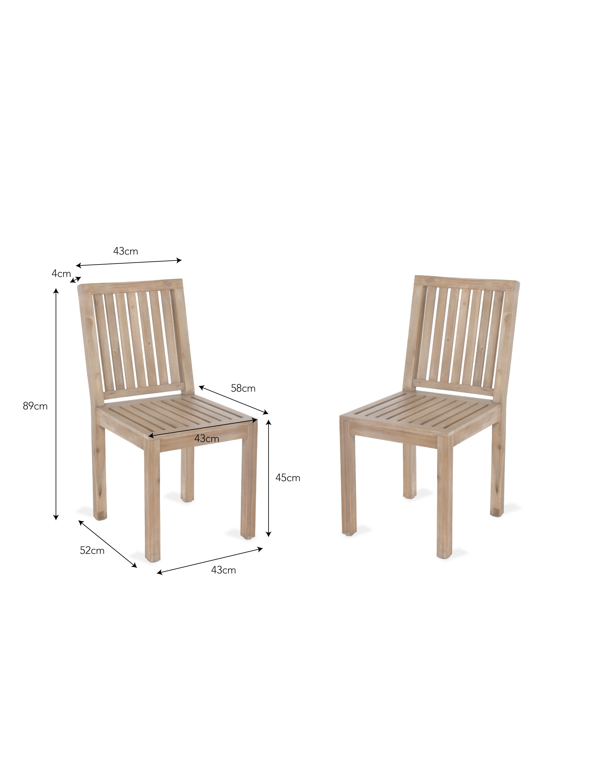 Porthallow Dining Chairs Set of 2 Natural - Chairs & Loungers - Garden Trading -