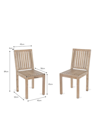 Porthallow Dining Chairs Set of 2 Natural - Chairs & Loungers - Garden Trading -