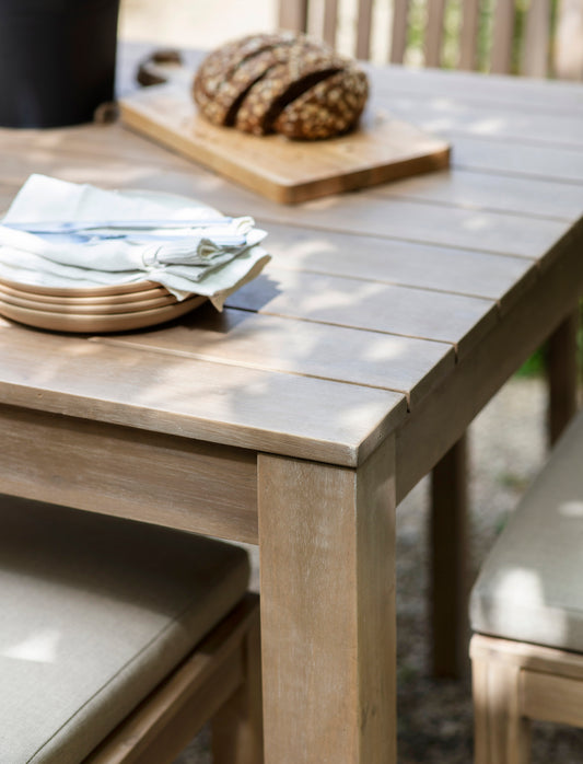 Porthallow Square Dining Table Natural - Tables & Sets - Garden Trading -