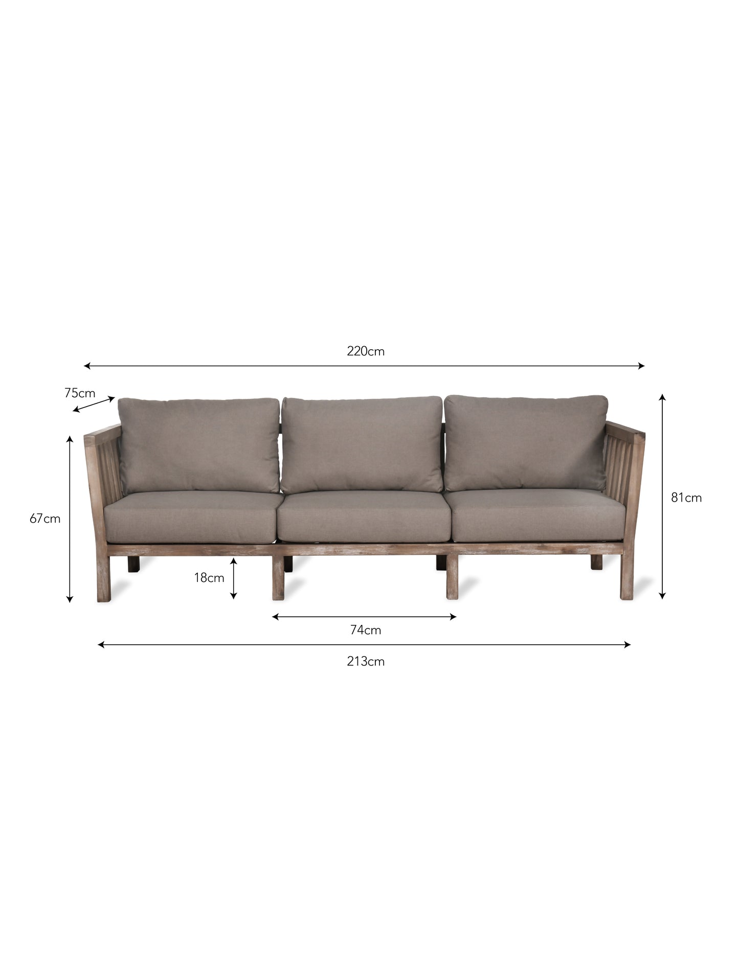 Porthallow 3 Seater Sofa Natural