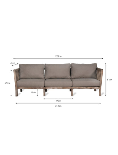 Porthallow 3 Seater Sofa Natural