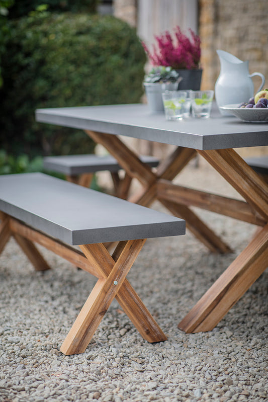 Burford Table & Bench Set Large Natural