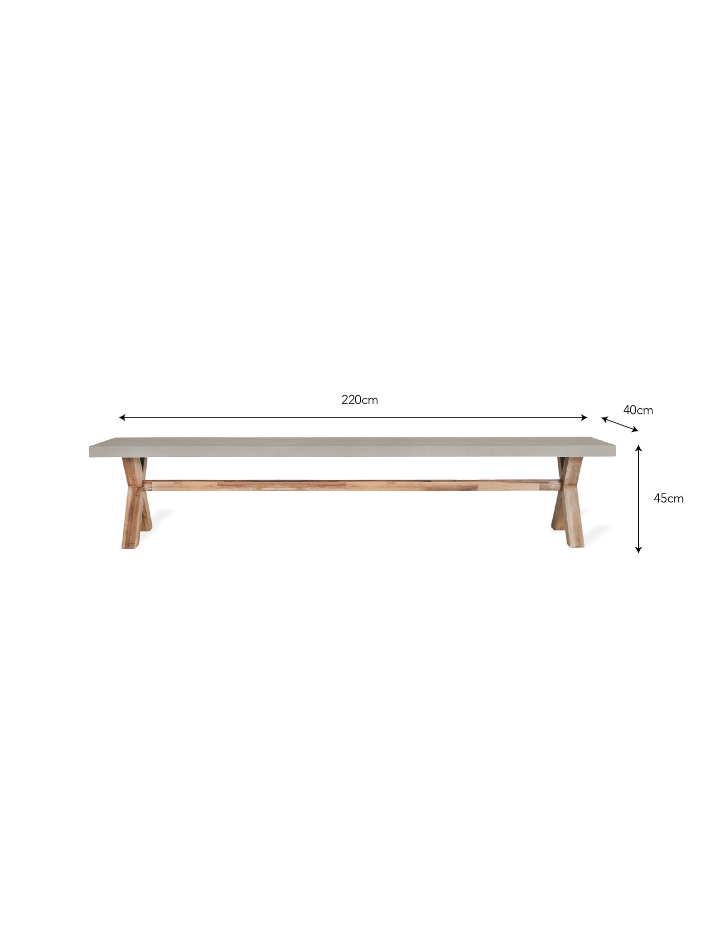 Burford Table & Bench Set Large Natural