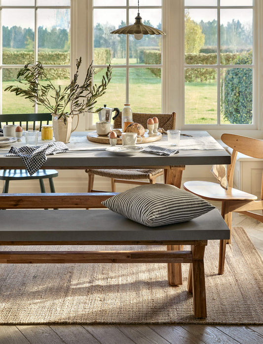 Burford Bench, Small in Natural - Polystone - Tables & Sets - Garden Trading -