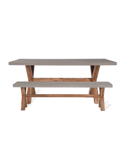 Burford Table & Bench Set Small Natural