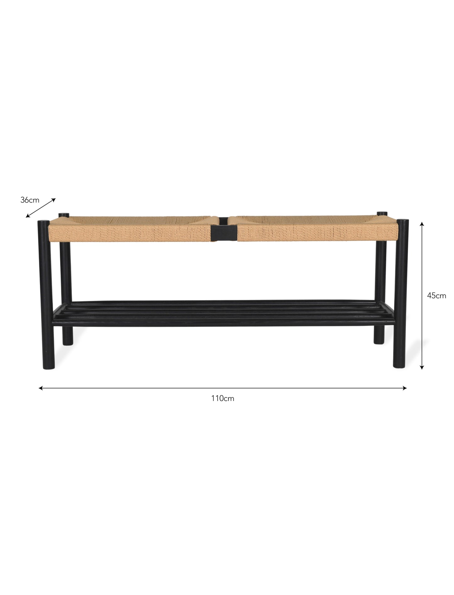 Longworth Hallway Bench Black