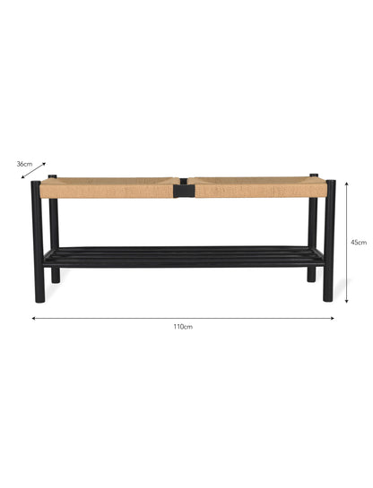 Longworth Hallway Bench Black