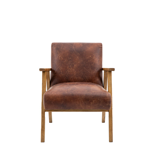 Newton Armchair Vintage Brown Leather