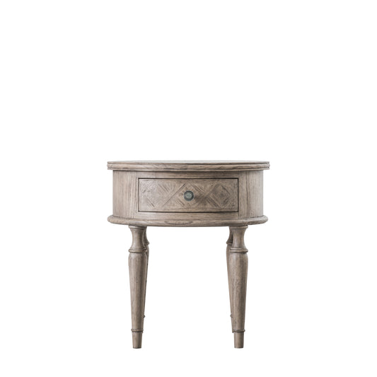 Mumbles Round 1 Drawer Side Table