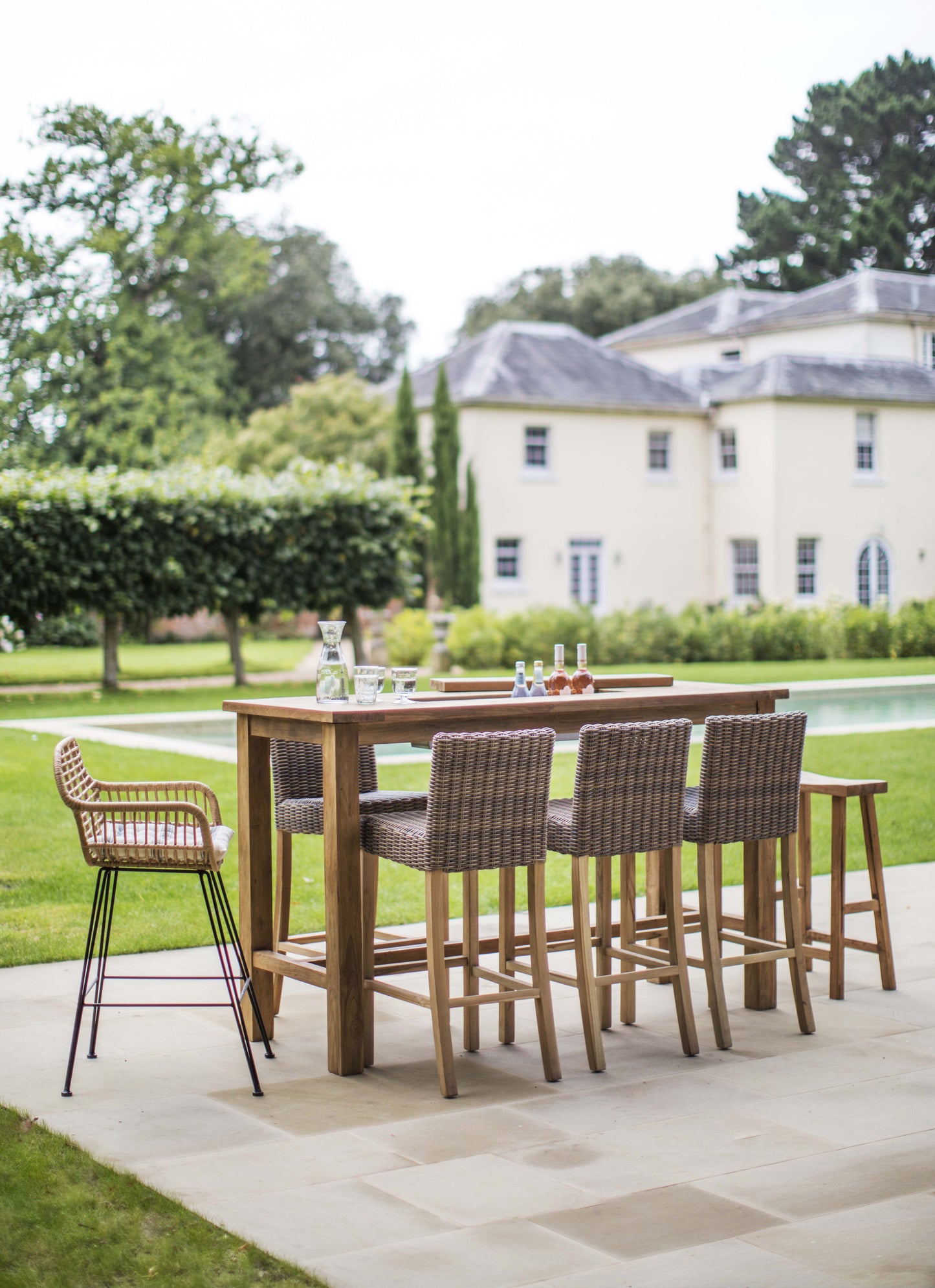 St Mawes Bar Table with Trough 180cm