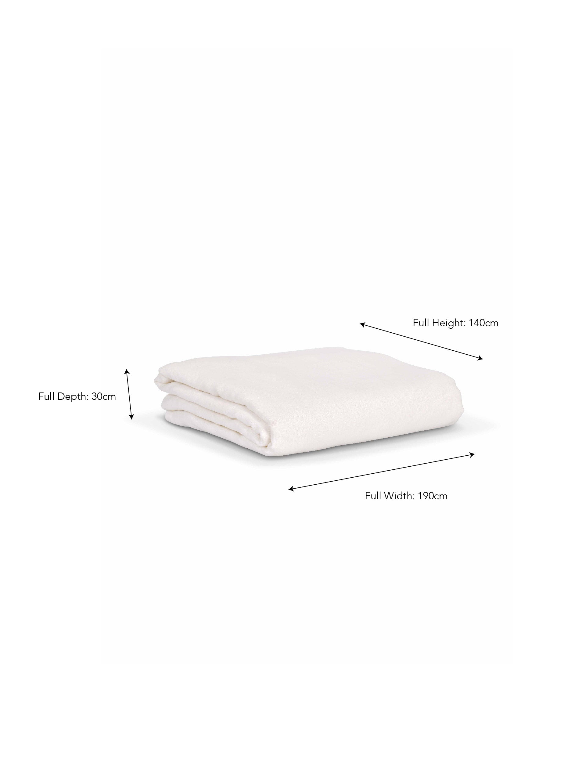Pembridge Linen Fitted Sheet Double Lily White - Bed Linen - Garden Trading -